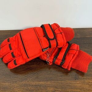 Vintage Montogery Wards Women's Thinsulate Winter Gloves Red S/M